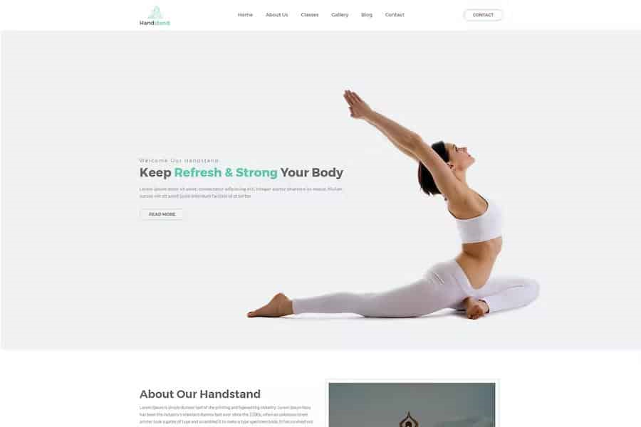 HANDSTAND – YOGA AND FITNESS HTML TEMPLATE
